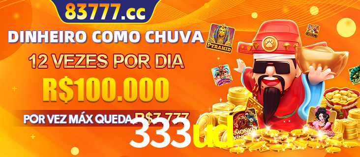 Banner do programa de recompensas Recomende para amigos do 333ud, detalhando os bônus por convidar amigos, com prêmios que chegam a R$288.888.