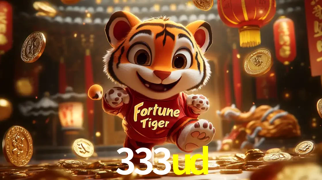O alegre personagem do Fortune Tiger correndo sobre um caminho de moedas de ouro, simbolizando os grandes prêmios e a diversão do popular jogo de slot do 333ud.