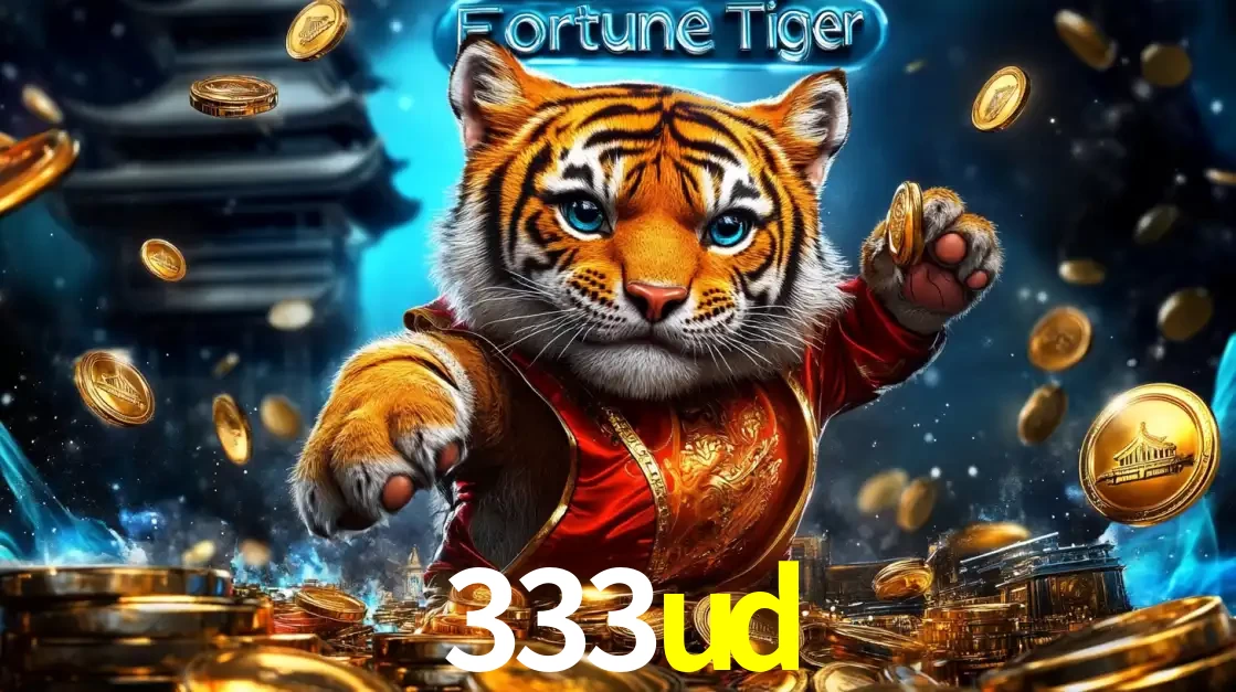 Imagem promocional do jogo de slot Fortune Tiger, com um tigre majestoso em traje tradicional cercado por uma fortuna em moedas de ouro, disponível agora no cassino 333ud.